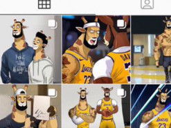 В инстаграме появился аккаунт, который копирует посты Леброна Джеймса, но с жирафами