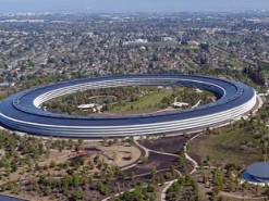 Apple начала вводить запрет на воздушную съемку своей новой штаб-квартиры