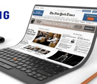 Samsung запатентовала «рулонный» ноутбук со скручиваемым дисплеем