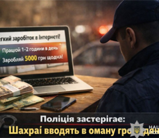 Поліція попереджає про шахрайські схеми з «легким заробітком»