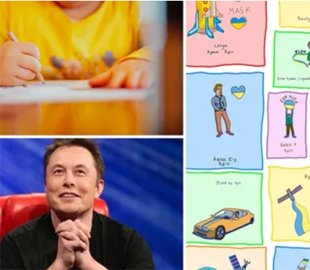 Большое спасибо, Илон: дети-беженцы из Украины создали гигантский NFT для Маска