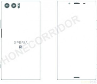 Схематичное изображение раскрывает особенности смартфона Sony Xperia XZ Pro