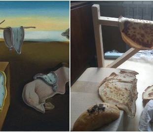 В сети смеются над пародиями на известные картины, которые делают люди на карантине