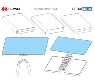 Huawei запатентовала сгибаемый смартфон-"книжку"