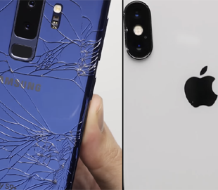 Смартфоны iPhone X и Galaxy S9+ проверили на прочность