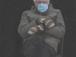 Берни Сандерс выпустил свитшоты с мемом с инаугурации