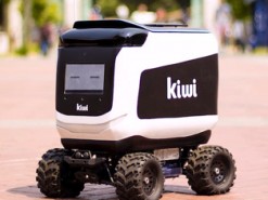 Робот-курьер Kiwi неожиданно загорелся