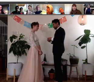 Из-за карантина: пара из США поженилась по видеоконференции Zoom