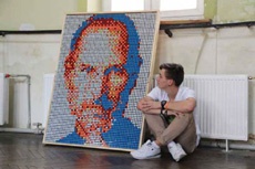 Украинский студент собрал портрет Стива Джобса из 432 кубиков Рубика (Фото)