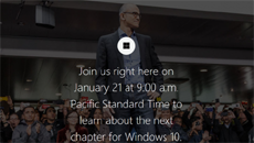 Microsoft проведёт онлайн-трансляцию мероприятия, посвящённого Windows 10