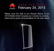 Huawei представит новые устройства за день до старта MWC 2013