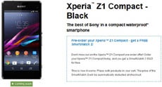 В Европе начался приём предзаказов на смартфон Sony Xperia Z1 Compact