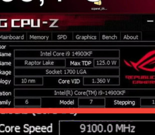 Процесор Intel розігнали до 9,1 ГГц