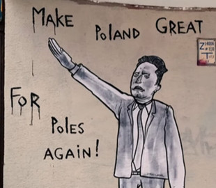 У Варшаві покарали білоруса за графіті Маска з нацистським жестом. Що вирішив суд