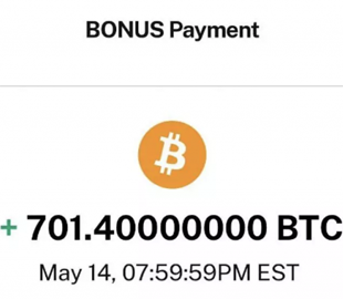 Криптоплатформа по ошибке перевела пользователям по 700 биткоинов вместо $700: это почти по $35 млн
