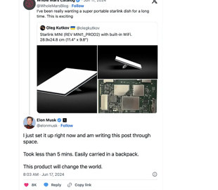 Ілон Маск анонсував запуск нової системи супутникового зв’язку, вдвічі дешевшої за Starlink