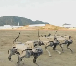 Знищують цілі за 10 секунд. В Китаї використали роботів-вовків у навчаннях, що імітують висадку на Тайвань