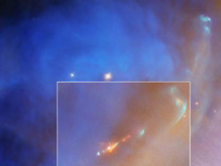 Hubble показав струмінь плазми «новонародженої» зірки у сузір'ї Оріон