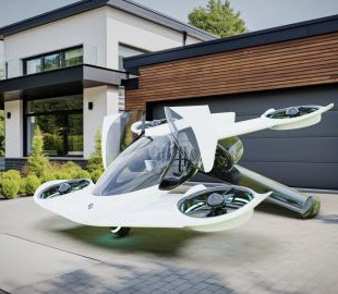 Аеромобіль Doroni H1X міститься у звичайному гаражі