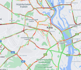 Де у Києві затори зранку 5 квітня: як краще об'їхати – онлайн-карта