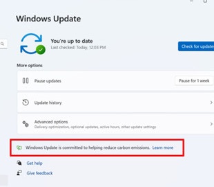 Microsoft запустит функцию «зелёного» обновления Windows