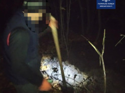 Под Киевом мужчина неделю раскапывал обочину ради наживы