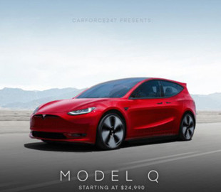 Tesla Model Q за 25 000 доларів показали на рендері
