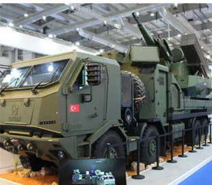 Турецька компанія Aselsan представила гібридні системи ППО Gürz: 35-міліметрова гармата та чотири ракети