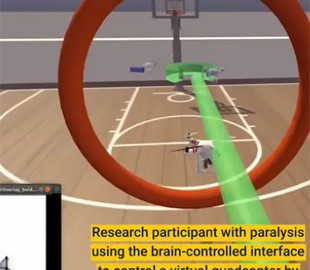 Паралізований чоловік навчився керувати віртуальним безпілотником силою думки