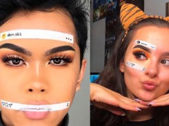Пользователи Instagram рисуют посты с макияжем у себя на лицах