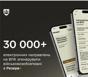 У Резерв+ військовозобов’язані згенерували вже понад 30 000 електронних направлень на ВЛК