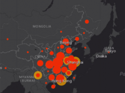 Создана онлайн-карта распространения китайского коронавируса в реальном времени