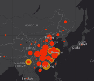 Создана онлайн-карта распространения китайского коронавируса в реальном времени
