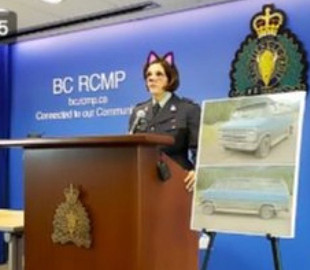 Поліція Канади показала прес-конференцію про подвійне вбивство з включеним «котячим» фільтром Facebook