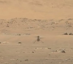 NASA показало полное видео полета вертолета на Марсе