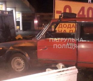 Патрульна поліція опублікувала відео погоні й ДТП біля АЗС в Кременчуці