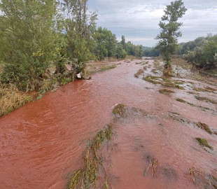 У Кривому Розі вода в річці Інгулець стала червоною: подробиці та фото