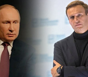 Вернувшегося в Россию Навального изобразили на карикатуре с Путиным