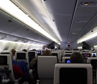 В Сеть попало курьезное видео с россиянкой, которая буянила в самолете