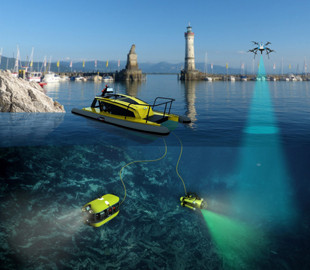 Четыре робота с ИИ работают вместе, чтобы очистить океаны от мусора