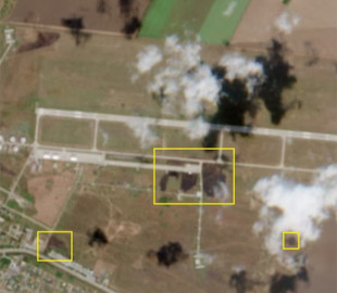 Удар дронів по аеродрому зберігання «Шахедів» у РФ: новий супутниковий знімок показує наслідки