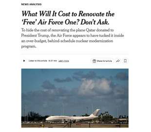 Безплатний літак для Трампа коштуватиме США $1 мільярд – The New York Times