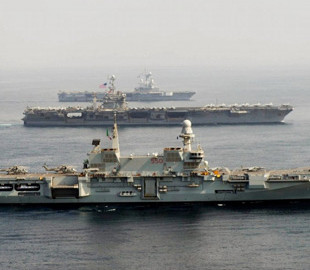 Італійський авіаносець Cavour здійснив історичне розгортання