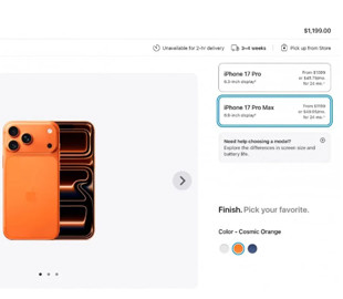 iPhone 17 Pro Max користується дуже високим попитом в рамках попереднього замовлення