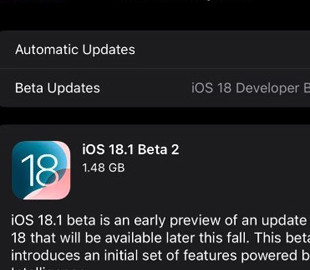 Apple представила iOS 18.1 beta 2 для розробників: що нового