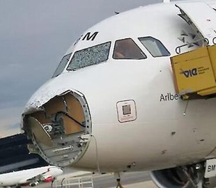 В Австрії у пасажирського літака відірвало в польоті ніс