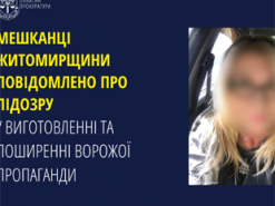 Вела активну антиукраїнську пропаганду у соцмережі - на Житомирщині жінці повідомлено про підозру