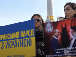 У Києві вихідці з Ірану провели акцію проти передачі бойових дронів росії