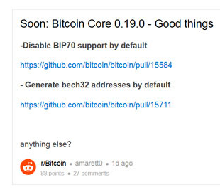 Разработчики биткоина предложили отказаться от BIP70