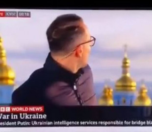 Вибухи в центрі Києва потрапили до прямого ефіру ВВС і перервали його